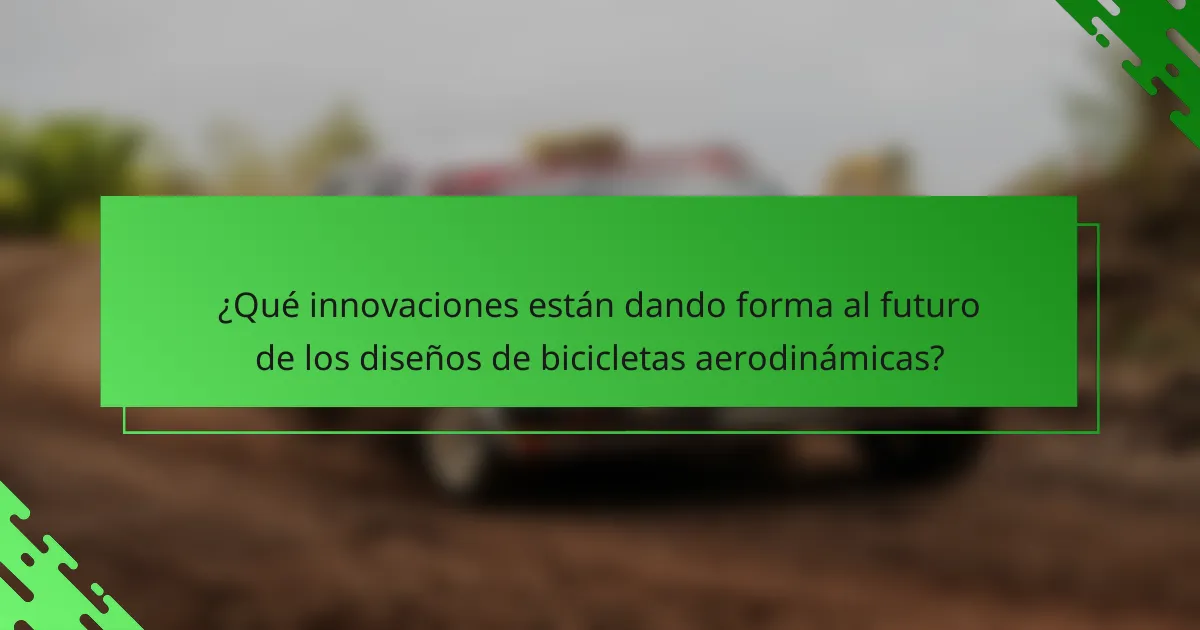 ¿Qué innovaciones están dando forma al futuro de los diseños de bicicletas aerodinámicas?